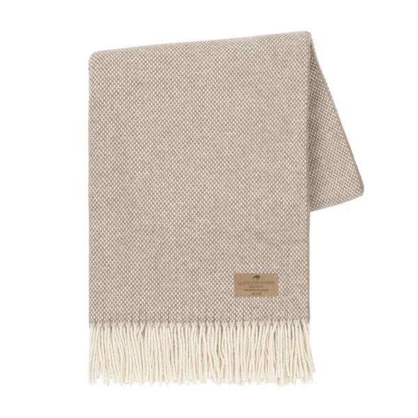 Taupe Juno Cashmere/Lambswool Throw | Wayfair Professional