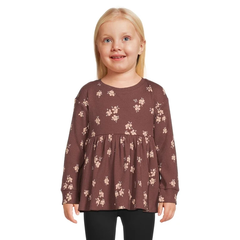 easy-peasy Toddler Girl Long Sleeve Babydoll Top, Sizes 12 Months-5T | Walmart (US)