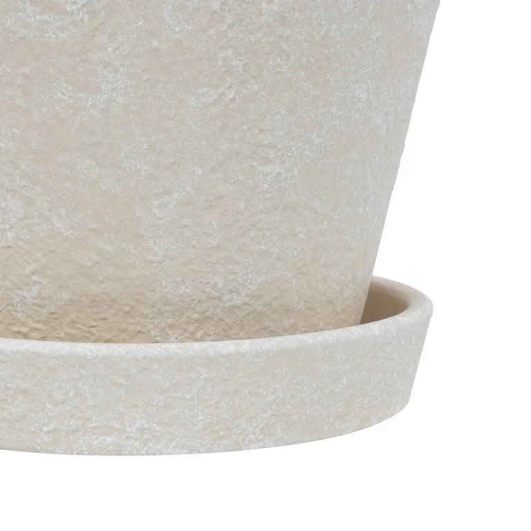 My Texas House Wave Ceramic Planter Pot, Cream, 8 inch | Walmart (US)