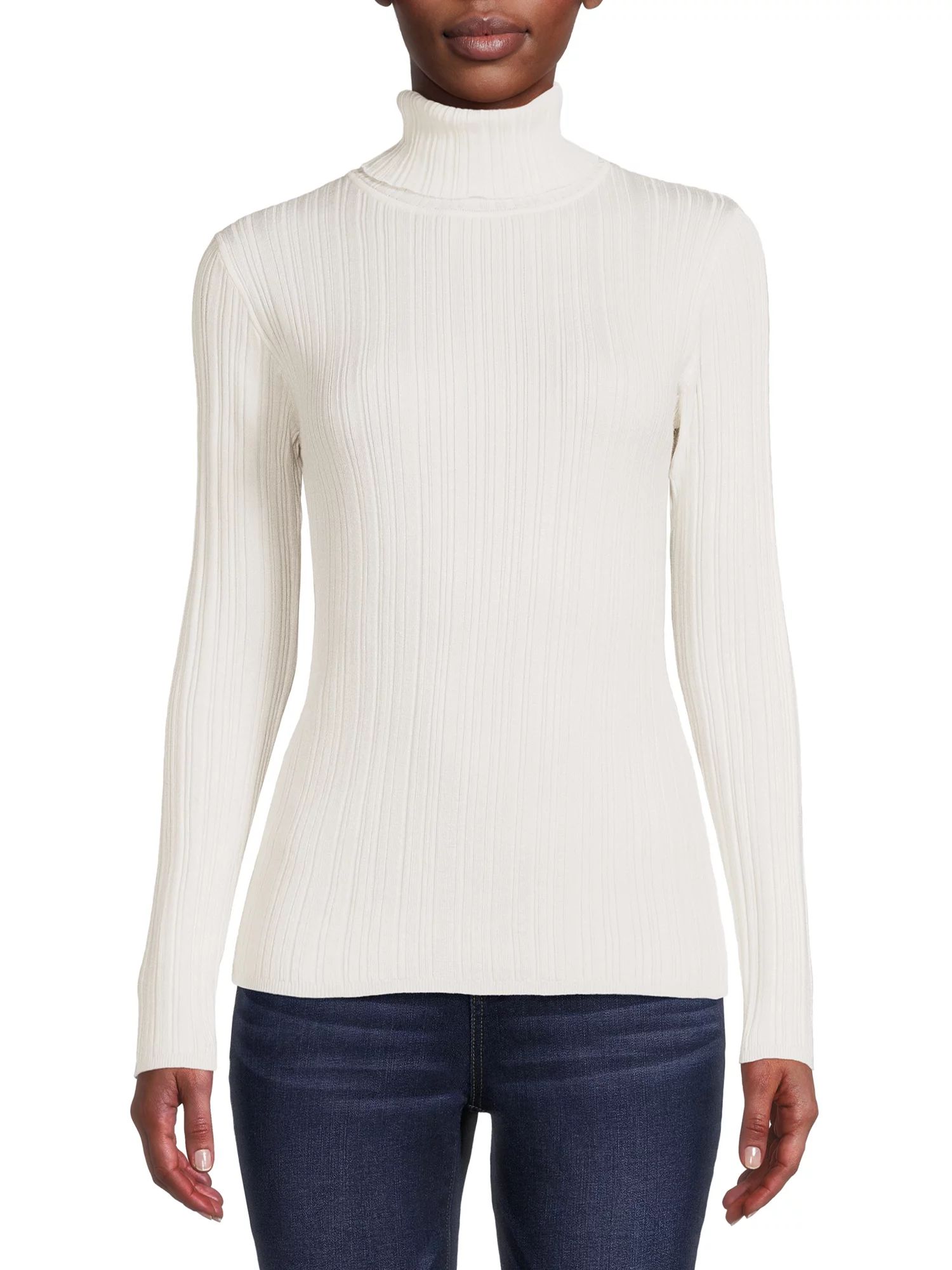 Time and Tru Women's Turtleneck Sweater - Walmart.com | Walmart (US)