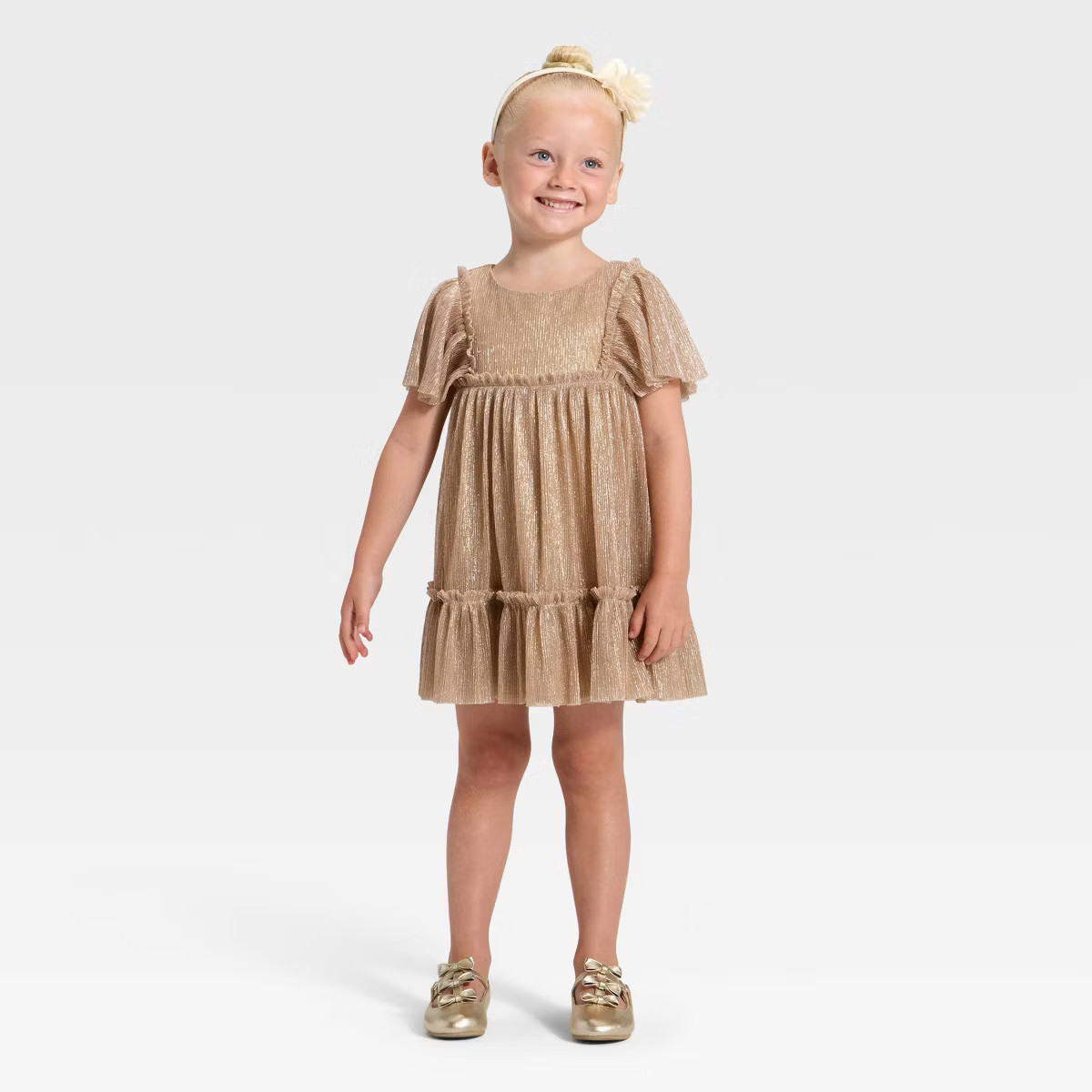 Toddler Girls' Tulle Dress - Cat & Jack™ Gold | Target