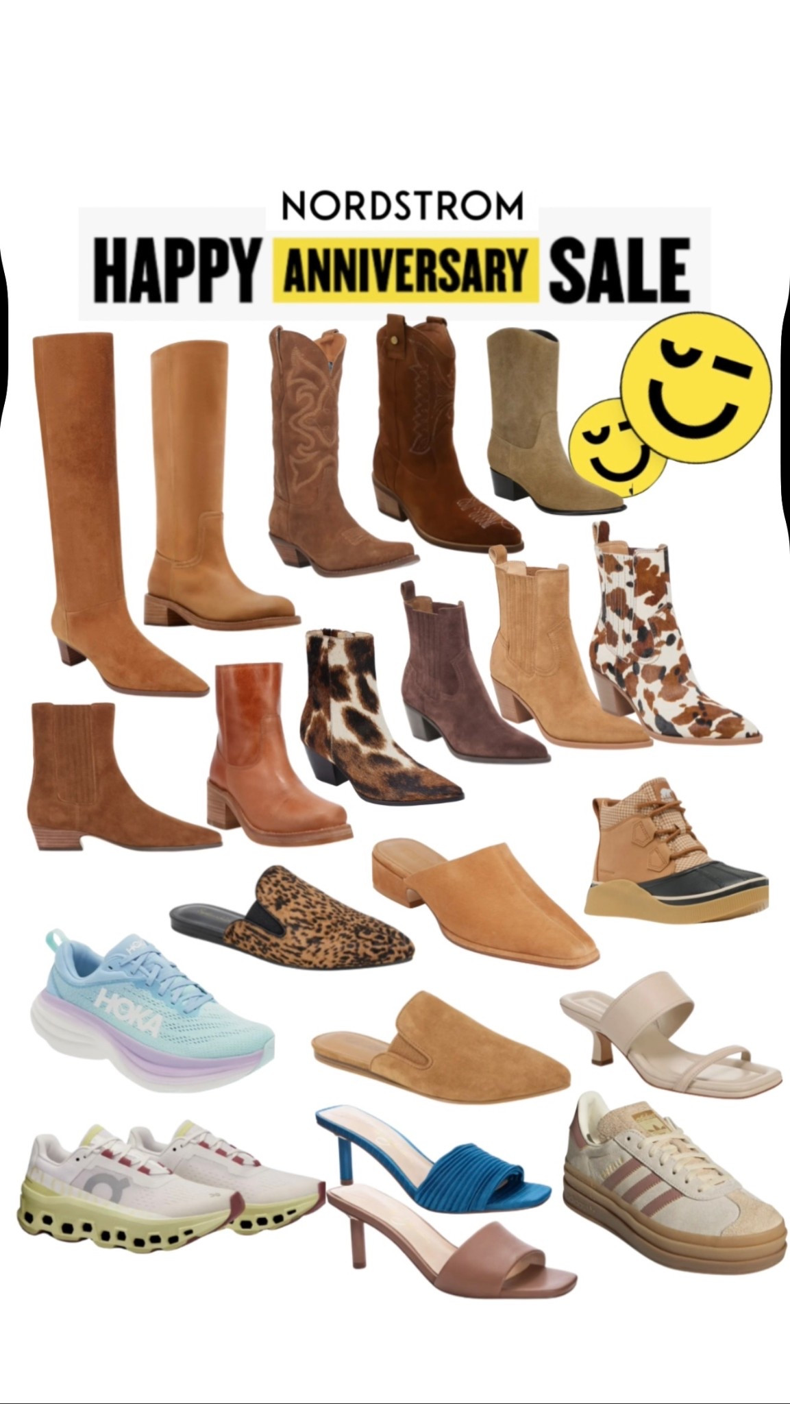 Nordstrom anniversary sale shoe favorites. Cowboy boots, fall booties. HOKA, running shoes. Sorel, slides, loafers. 

#LTKSaleAlert #LTKSeasonal #LTKShoeCrush