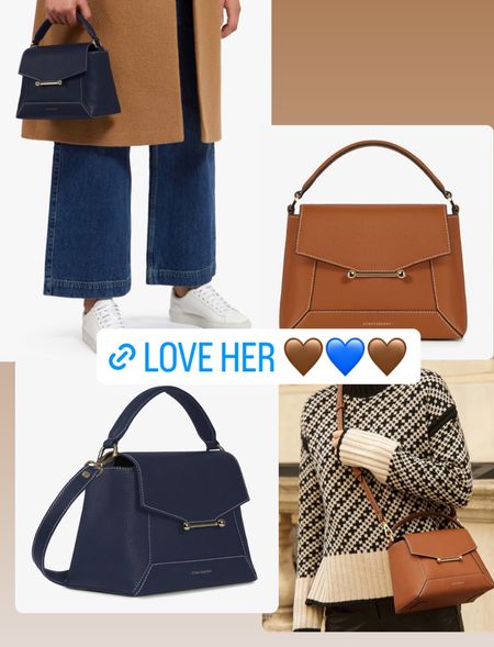 Fall bag, designer bag, Meghan Markle style, Royal style, brown fall bag, navy blue handbag, navy blue leather bag, gifts for her, gifts for mom 

#LTKGiftGuide #LTKitbag #LTKSeasonal