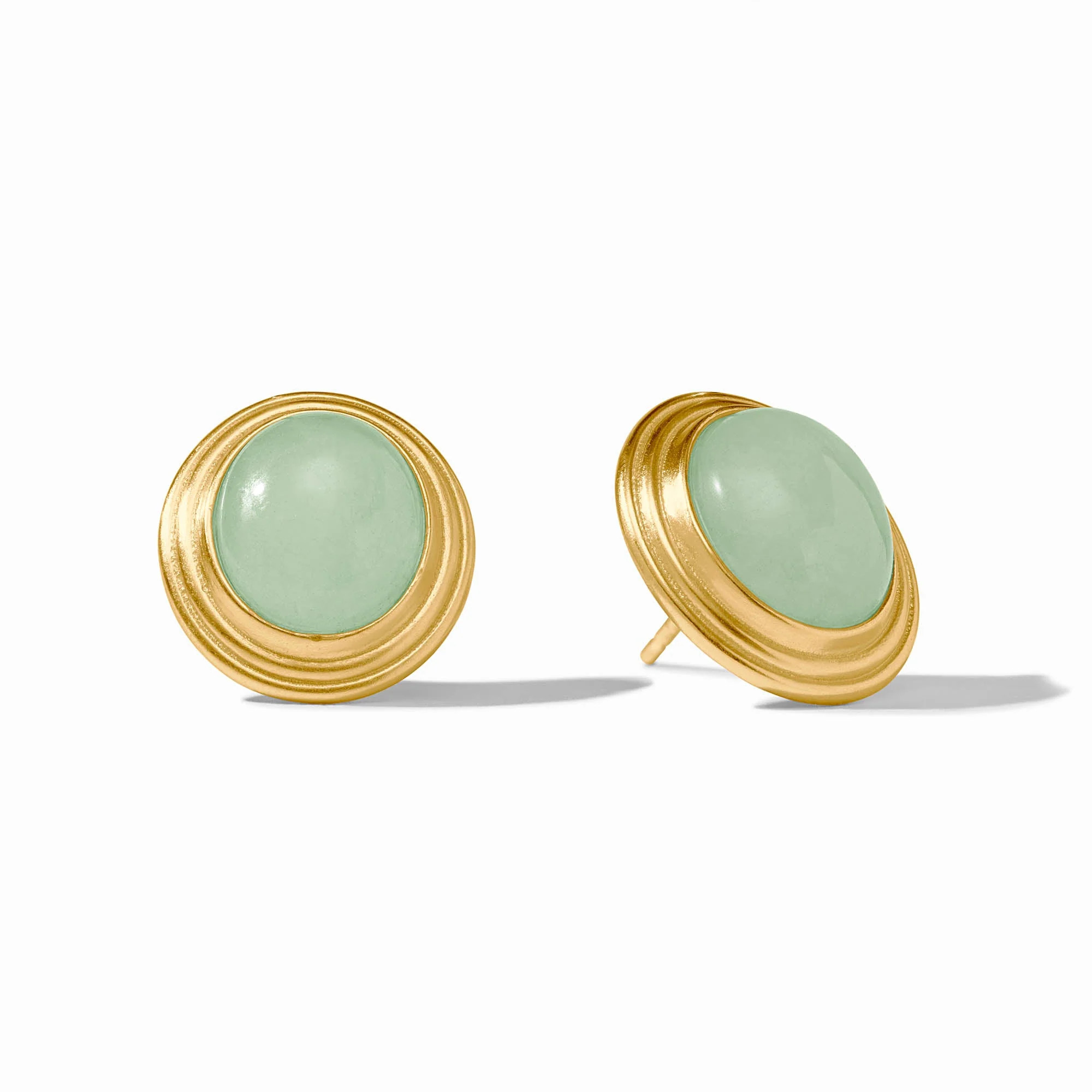 Portofino Stone Stud - Aqua Jade | Julie Vos