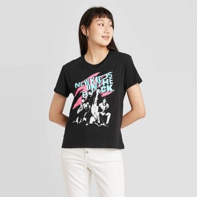Women's New Kids on the Block Short Sleeve Graphic T-Shirt - Black | Target