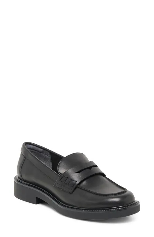 Dolce Vita Tiggy Penny Loafer in Black Leather at Nordstrom, Size 6 | Nordstrom