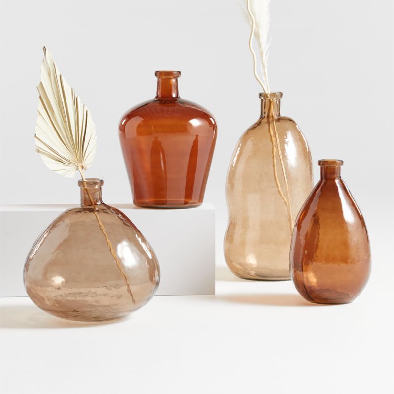 Amber Glass Vases | Crate & Barrel | Crate & Barrel