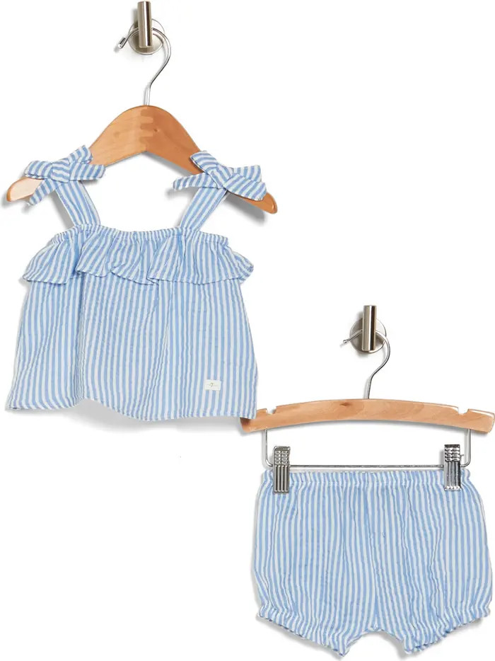 7 For All Mankind Cotton Seersucker Tank & Shorts Set | Nordstromrack | Nordstrom Rack