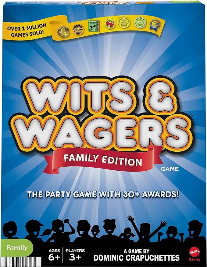Mattel Games Wits & Wagers Board Game Family Edition for Kids and Adults with Dry Erase Boards, M... | Amazon (US)