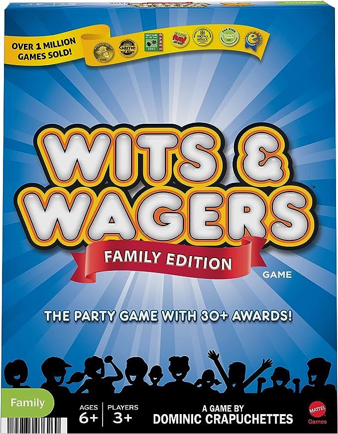 Mattel Games Wits & Wagers Board Game Family Edition for Kids and Adults with Dry Erase Boards, M... | Amazon (US)