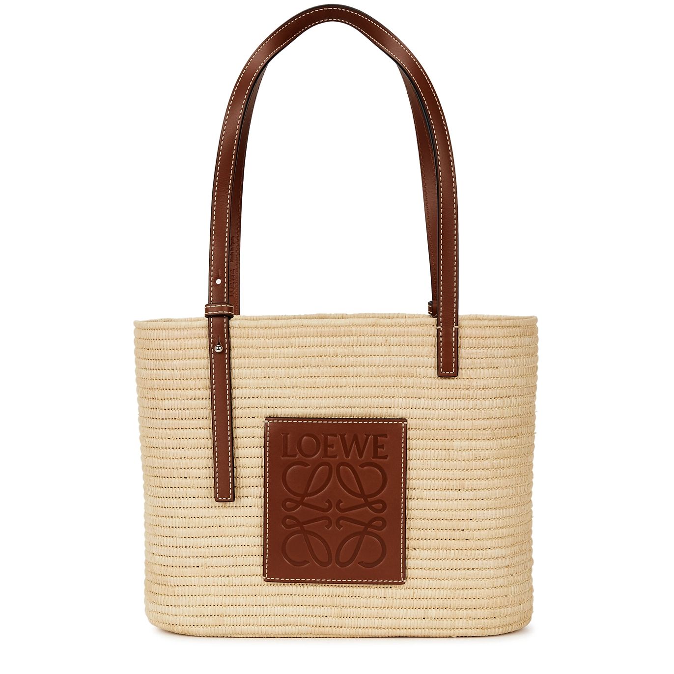 Loewe Small Woven Raffia Basket Bag - TAN | Harvey Nichols (Global)