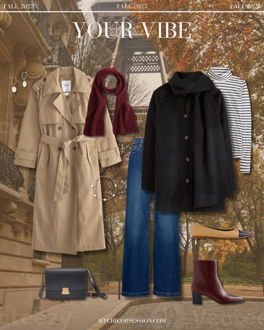 If you're in love with chic Parisian style, get the right vibe for your fall outfits with a striped turtleneck, scarf coat, classic trench, timeless denim, ankle boots, cap-toed flats, and minimalist accessories. 

 #LTKSeasonal