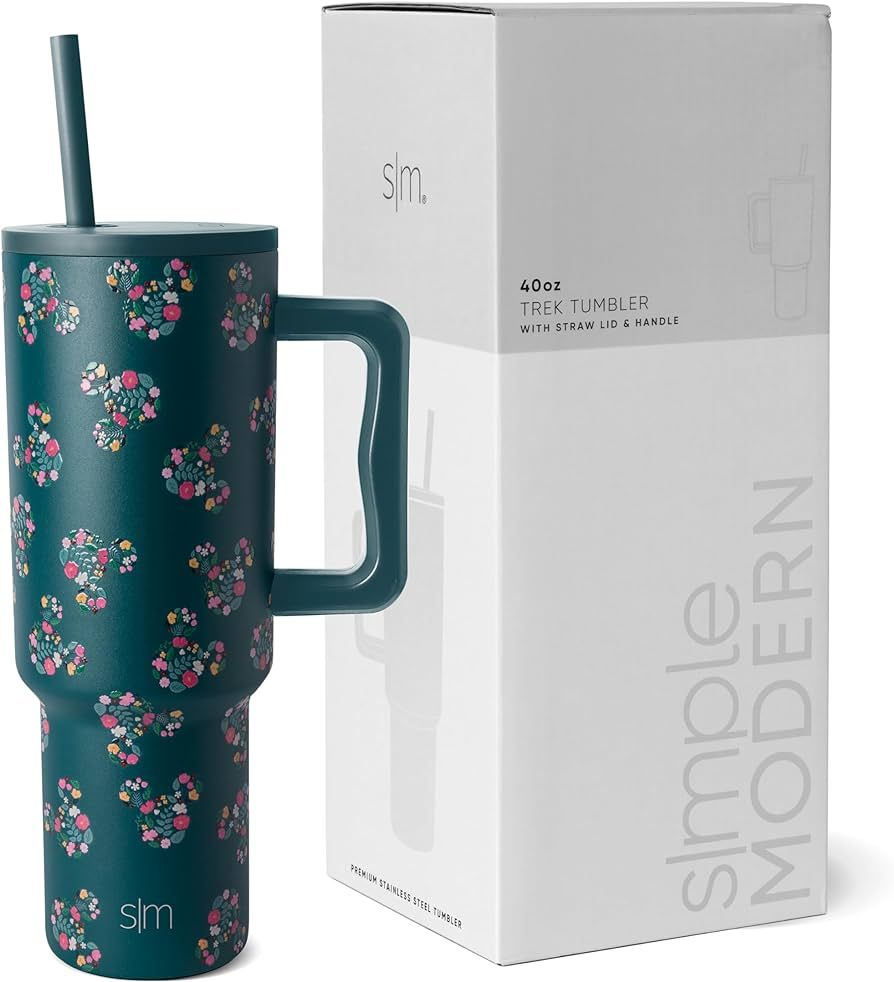 Simple Modern Disney 40 oz Tumbler with Handle and Straw Lid | Insulated Reusable Stainless Steel... | Amazon (US)