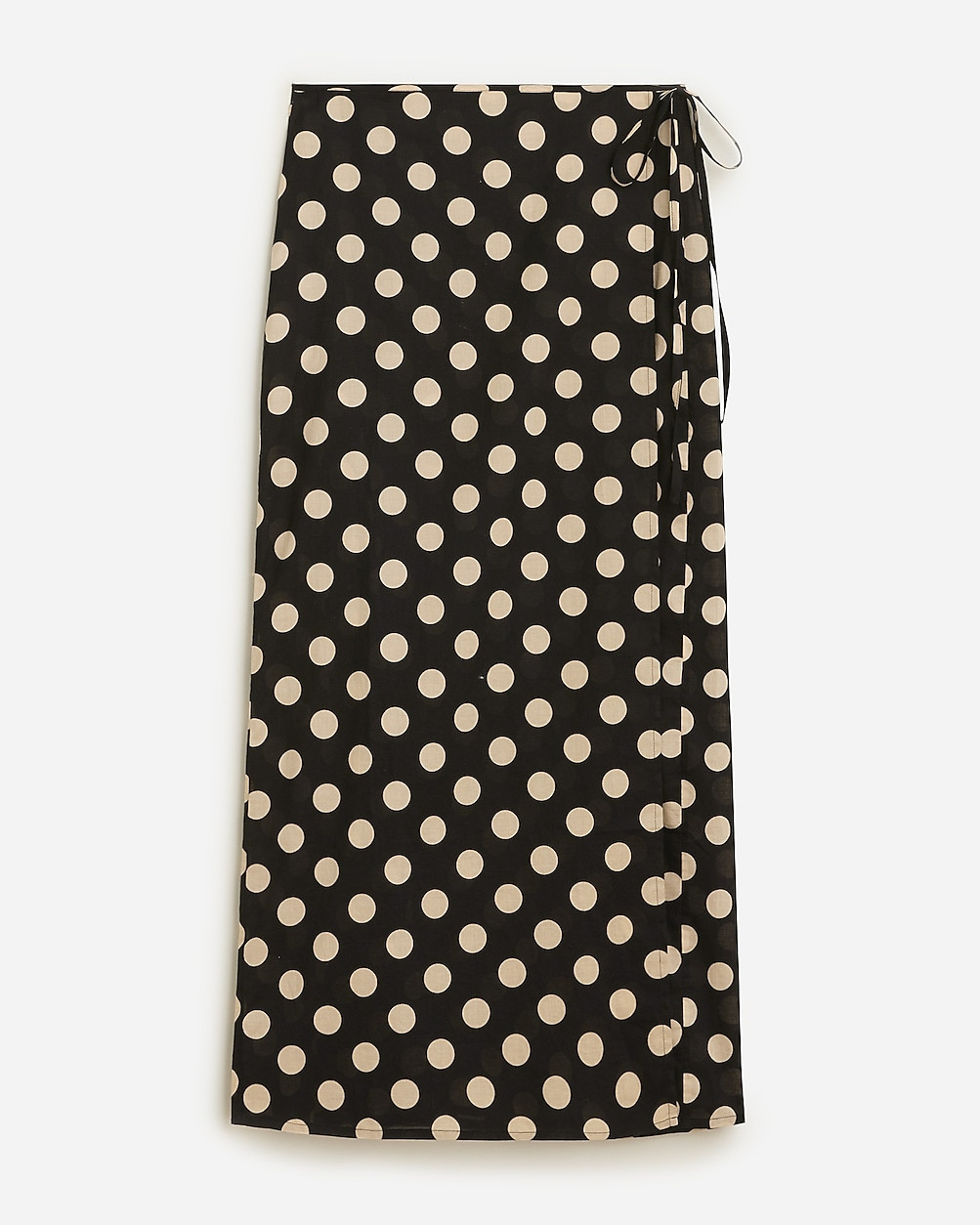 Side-tie cotton voile skirt in dot print | J. Crew US