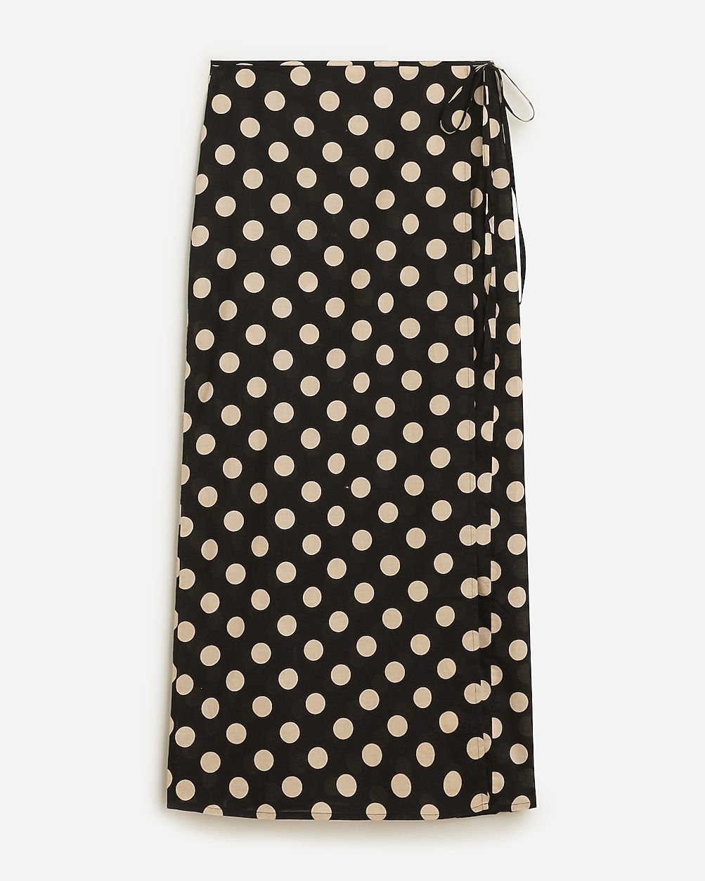 Side-tie cotton voile skirt in dot print | J.Crew US