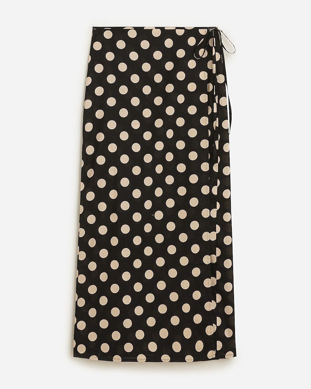 Side-tie cotton voile skirt in dot print | J.Crew US