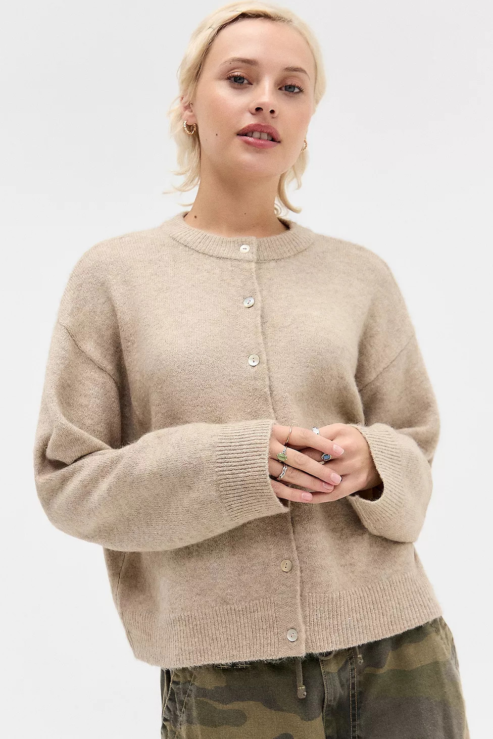 UO Miller Crew Cardigan | Urban Outfitters UK
