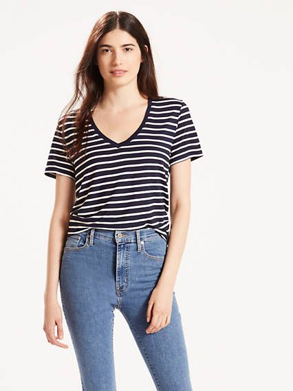 Levi's Perfect V-Neck Tee Shirt T-Shirt - Women's 2XS | LEVI'S (US)