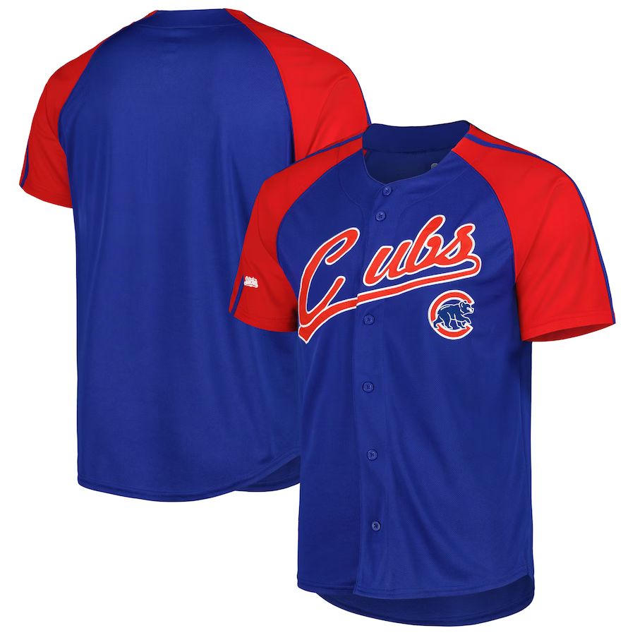 Men's Chicago Cubs Stitches Royal Button-Down Raglan Fashion Jersey | MLB Shop