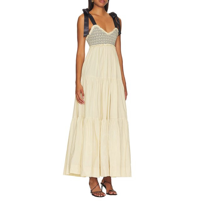 hahawez Women's Summer Slip Dress Abstract Print V-Neck Sleeveless Tie-up Slim Long Dress - Walma... | Walmart (US)