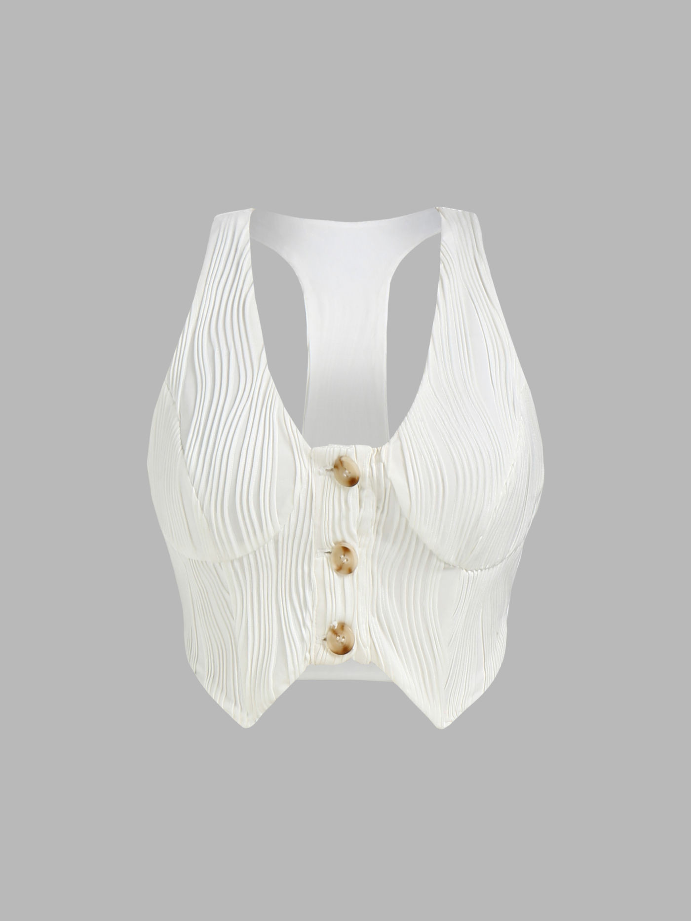 Texture Button Up Tank Top | Cider