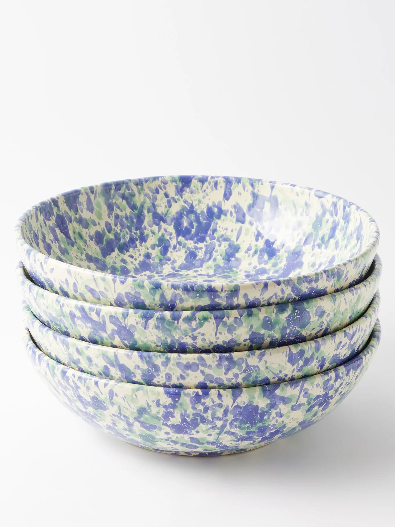 Set of four Splatter stoneware bowls | Matches (US)