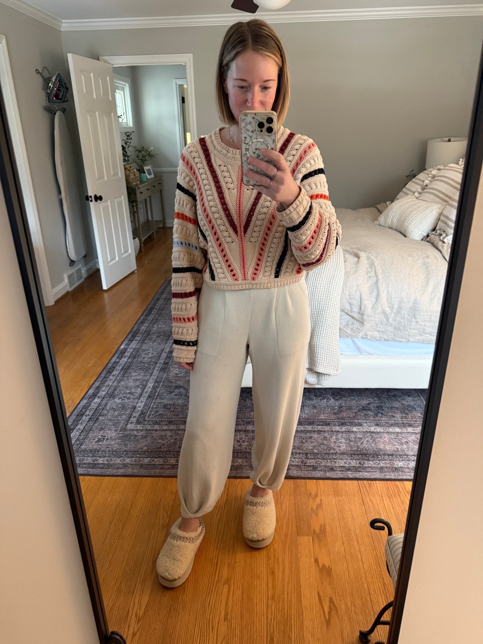 Free people freya knot set dupe for half the price! I mixed the pants with a Callahan sweater from Nuuly (where I rent clothes).  Perfect WFH OOTD - I feel put together yet comfy!

#LTKootd