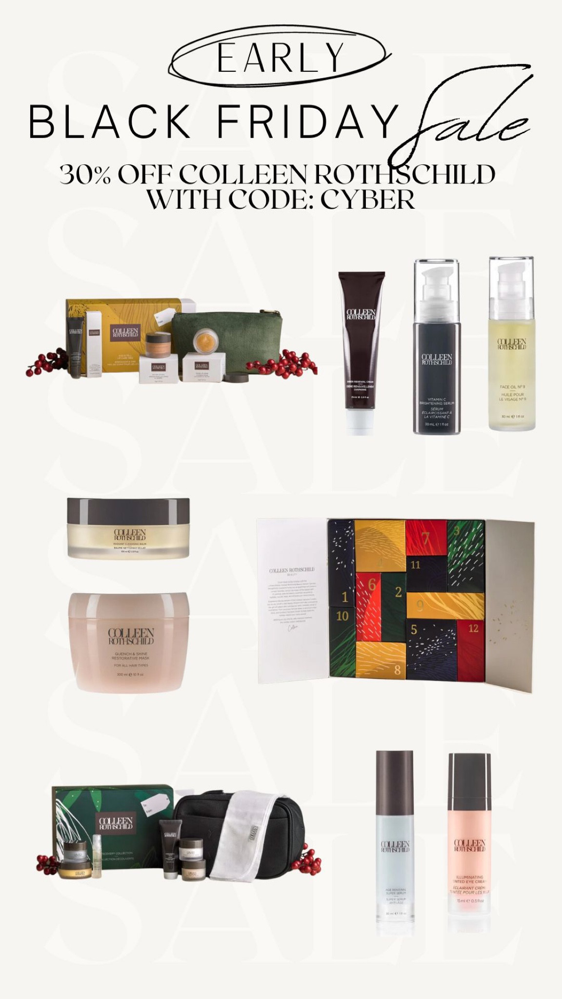 Early Black Fridays sale!
Fall fashion | winter | trending | Colleen Rothschild 

#LTKbeauty #LTKCyberWeek #LTKGiftGuide