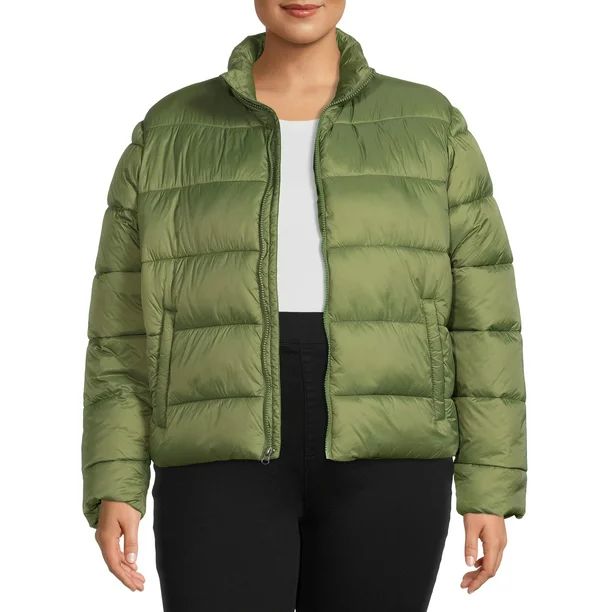 Time and Tru Women's and Plus Puffer Jacket - Walmart.com | Walmart (US)