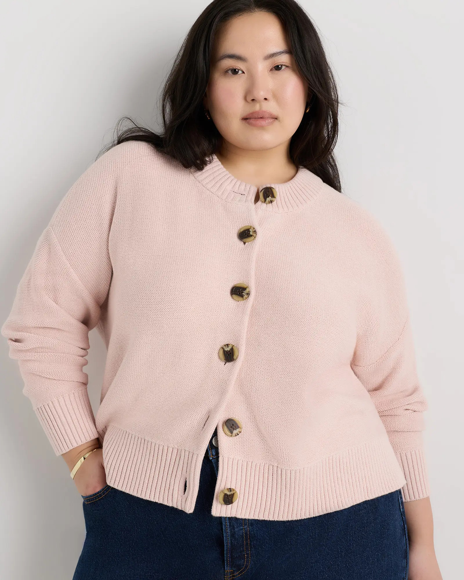 100% Organic Cotton Cropped Cardigan | Quince