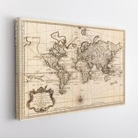Vintage World Map Canvas Print, Wall Art, Old Style Art | Etsy (US)