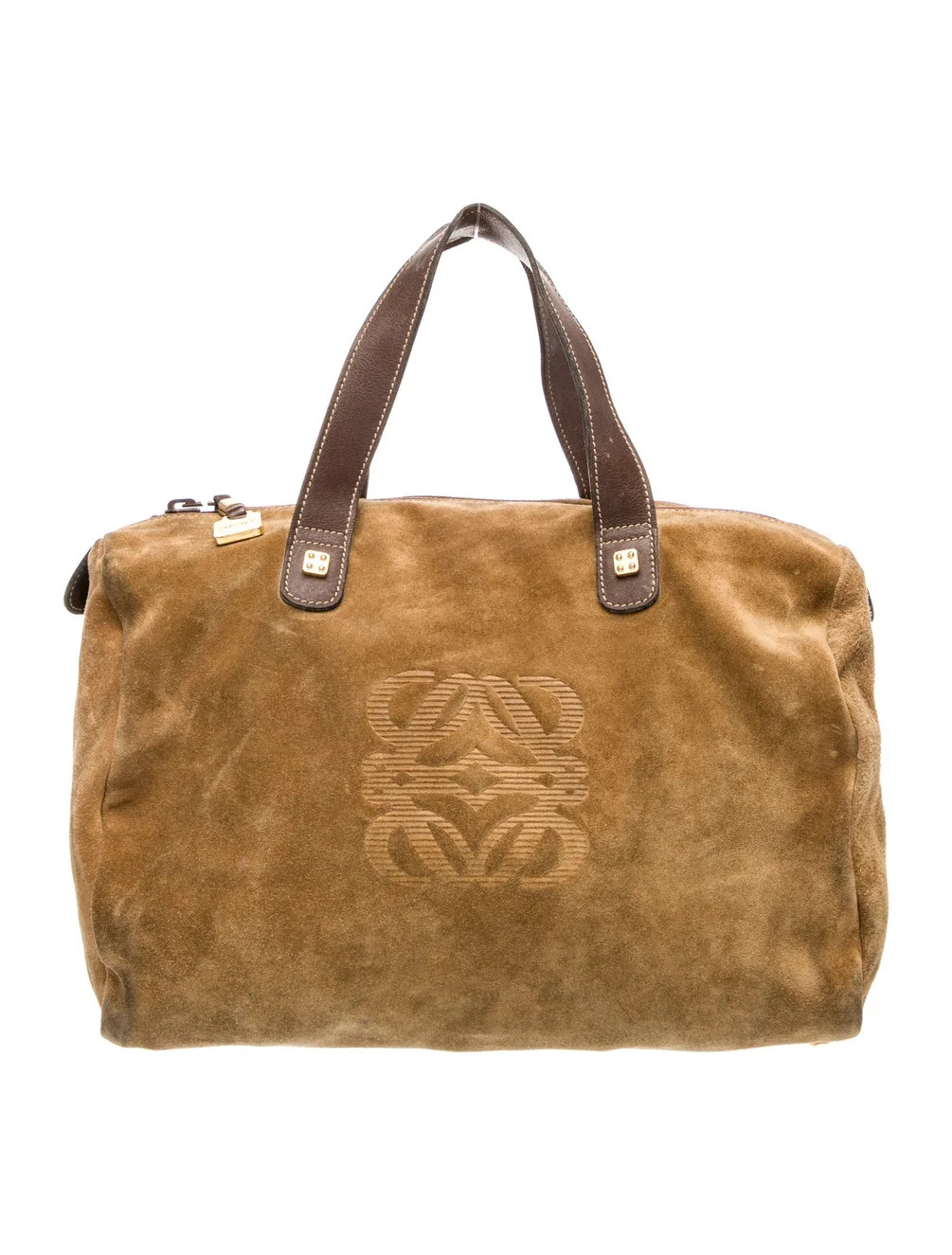Suede Top Handle Bag Vintage | The RealReal