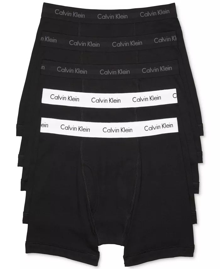 Men's 5-Pack Cotton Classic Boxer Briefs | Macys (US)