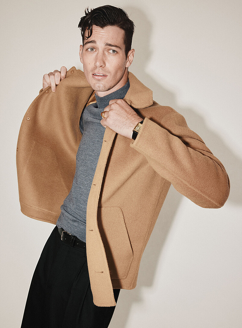 Brushed-felt jacket | Simons