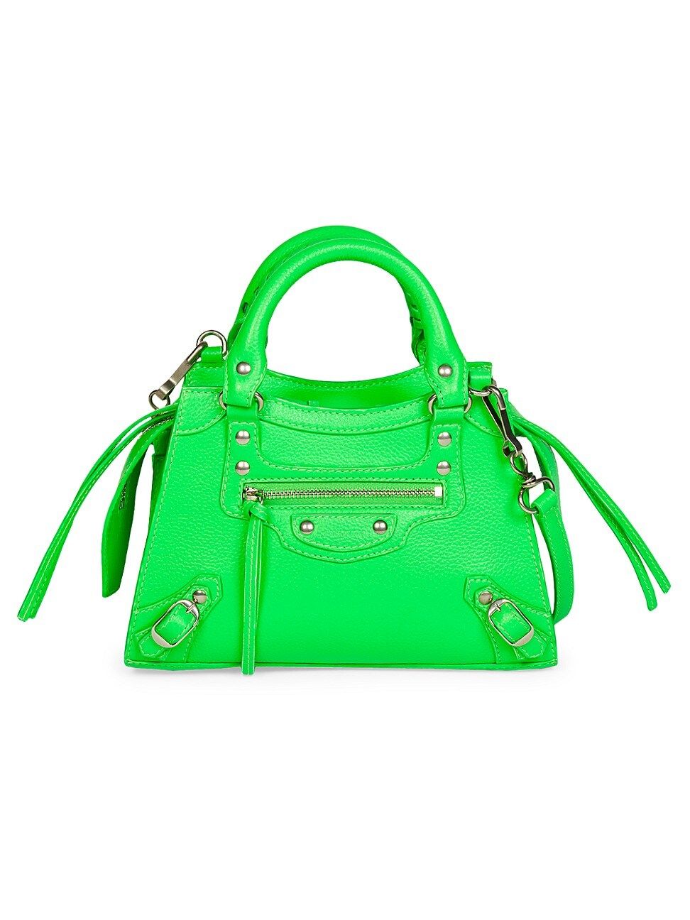 Balenciaga Women's Nano Neo Classic Leather Satchel - Neon Green | Saks Fifth Avenue