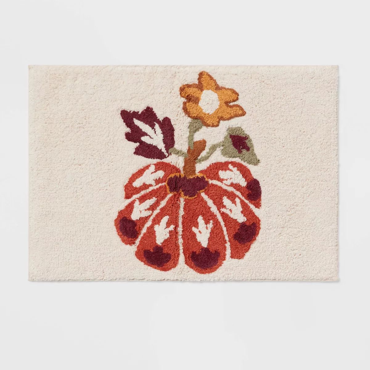 Harvest Pumpkin Bath Rug White - Threshold™ | Target