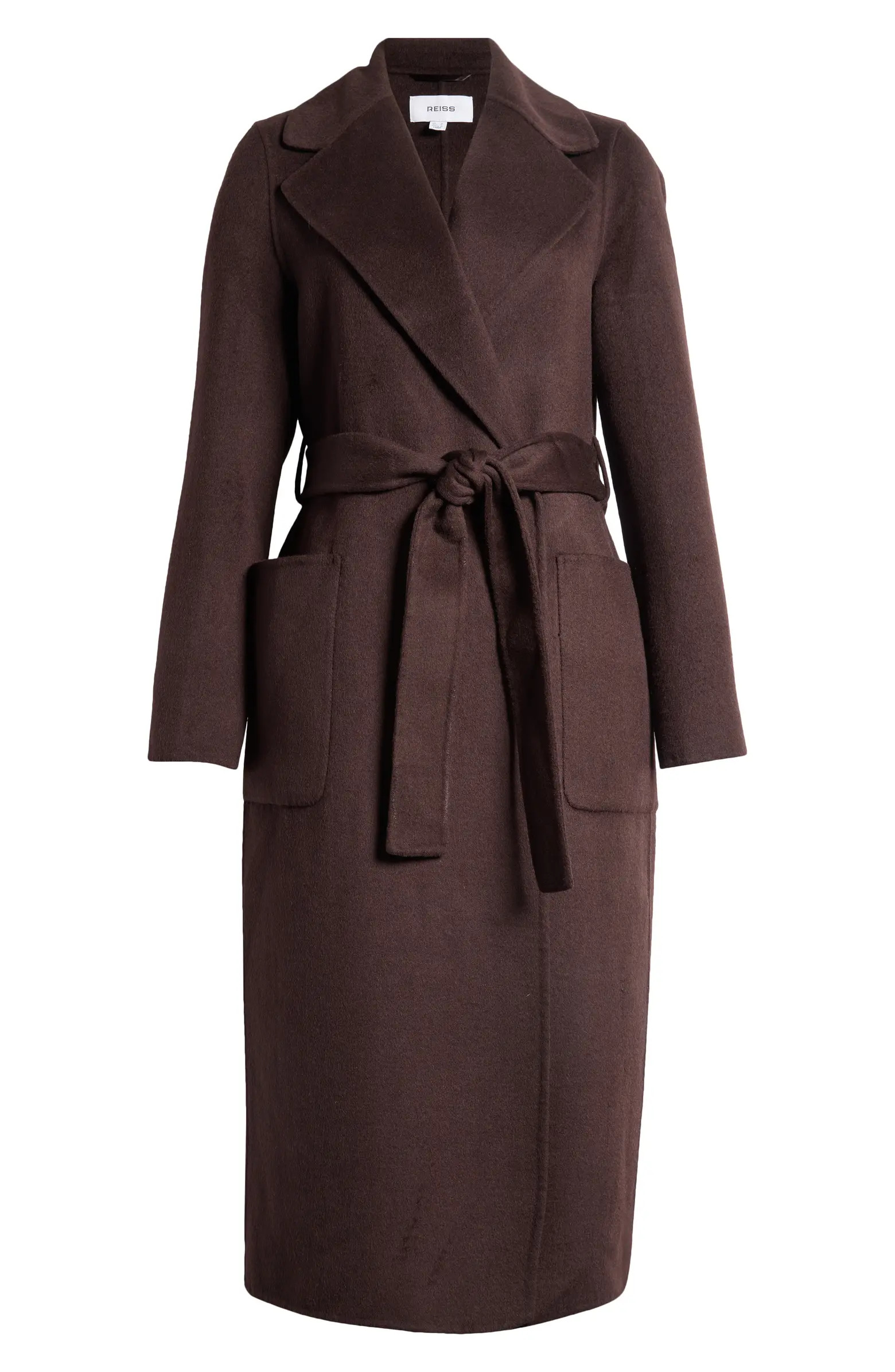 Lucia Tie Waist Wool Blend Coat | Nordstrom
