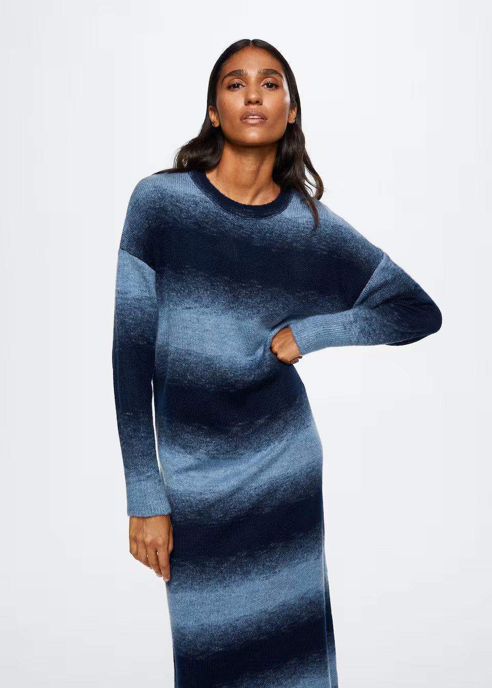 Striped jersey dress -  Women | Mango USA | MANGO (US)