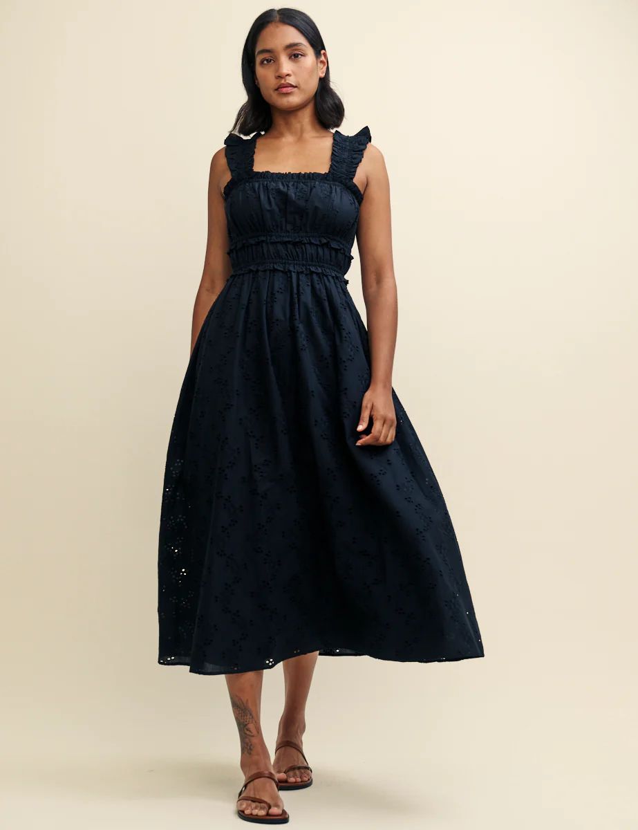 Black Broderie Ruffle Trim Lennie Midi Dress
  

  
    £89.00 | Nobody's Child