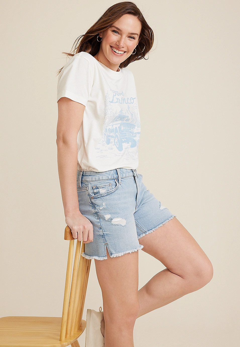 m jeans by maurices™ Mid Rise 5in Short | Maurices