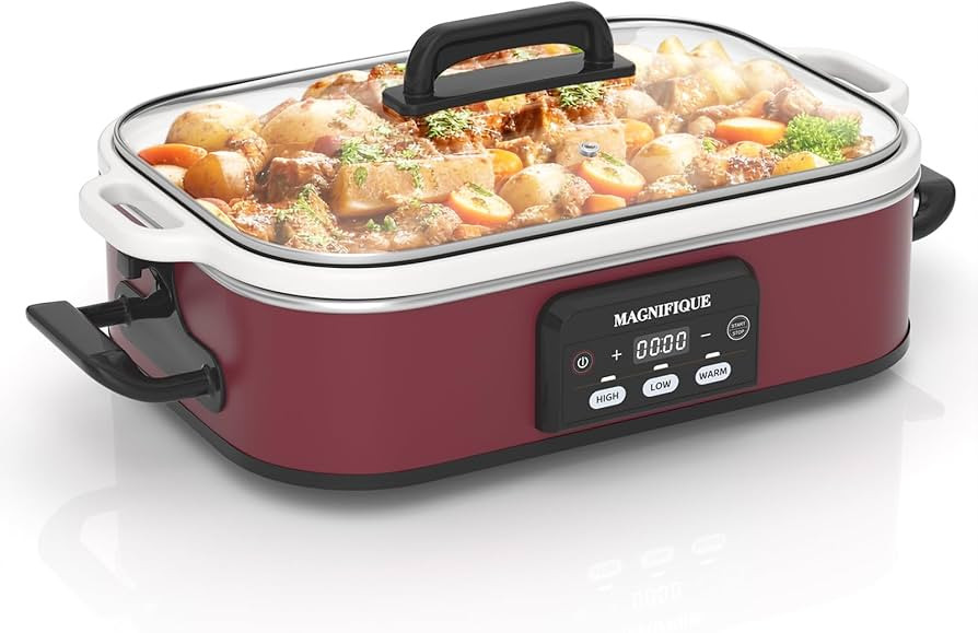 4 Quart Casserole Programmable Slow Cooker with Ceramic Baking Dish - Perfect Kitchen Small Appli... | Amazon (US)