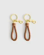 Italian Leather Braided Key Ring (2-Pack) | Quince