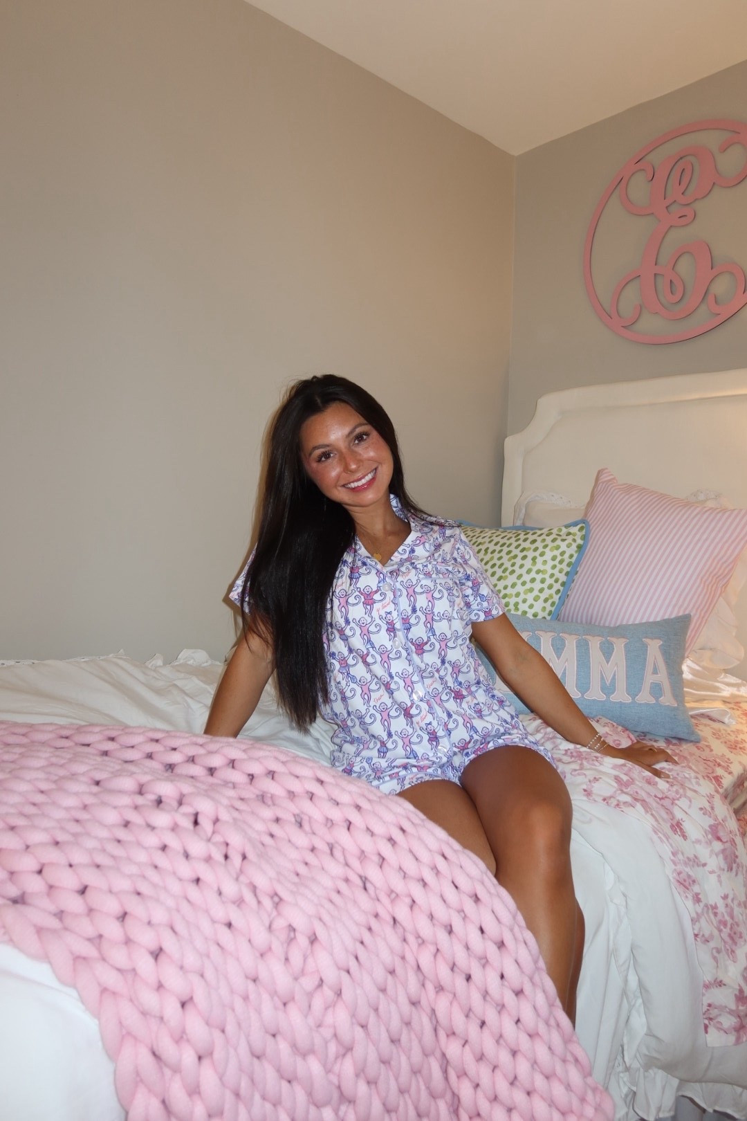 Every cheerleaders dream pjs 🐒🩷
