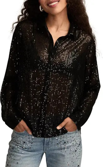 Lucky Brand Sheer Sequin Shirt | Nordstrom | Nordstrom