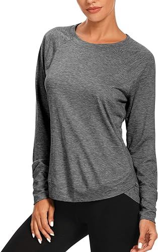 Muzniuer Womens Long Sleeve Workout Shirts-Long Sleeve Shirts for Women Yoga Sports Running Shirt... | Amazon (US)