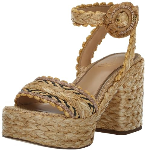 Sam Edelman Iliana Heeled Sandal Dark Natural Multi 9.5 Medium | Amazon (US)