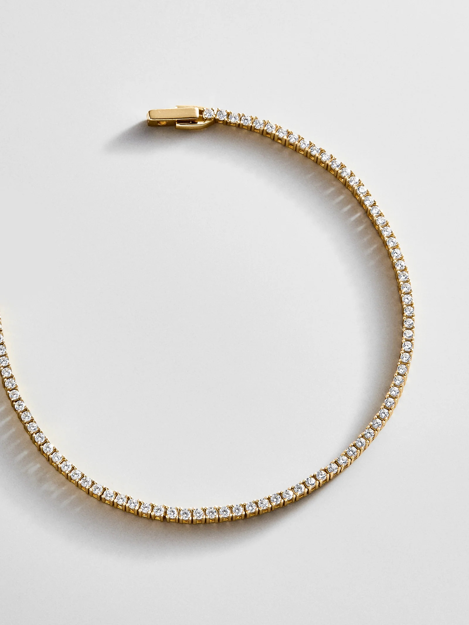 Billie Gold Tennis Bracelet - Gold Plated Brass | BaubleBar