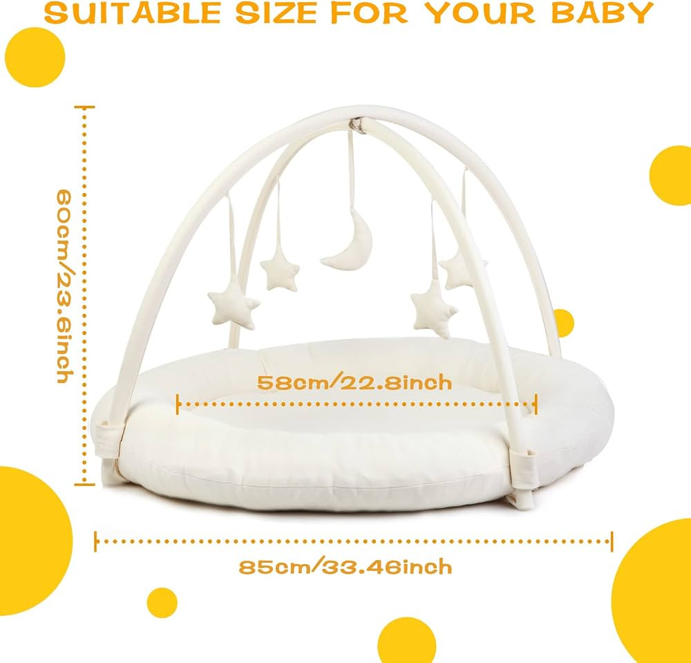 Beright Baby Gym, Baby Play Gym with Movable and Detachable Hoops, Baby Activity Center with Hang... | Amazon (US)