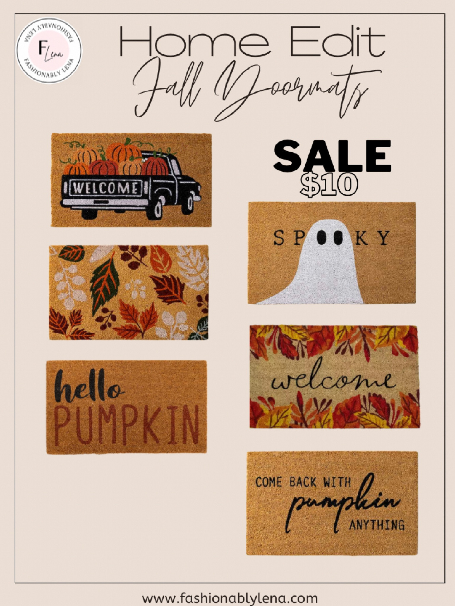 Fall doormats, fall rugs, Halloween doormats, Hose finds, house decor. All these doormats are just $10

#LTKhome #LTKsalealert #LTKSeasonal