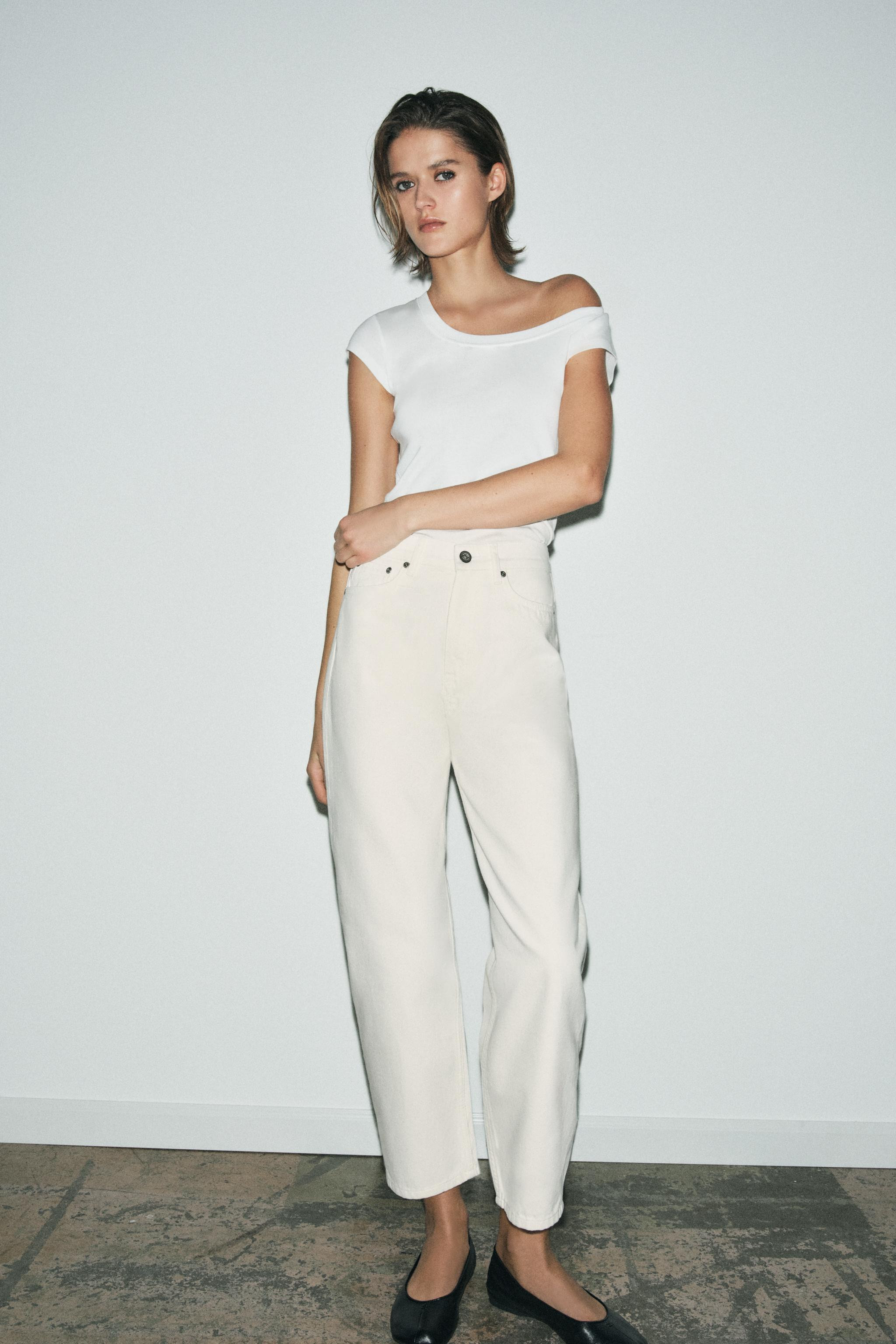 ZW COLLECTION TAPERED MID-RISE JEANS | Zara US